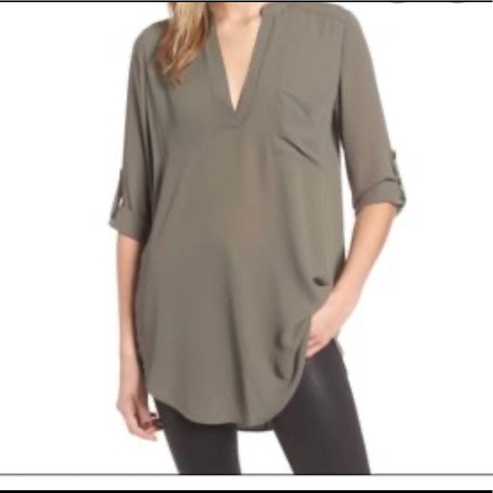 Lush blouse in crocodile green